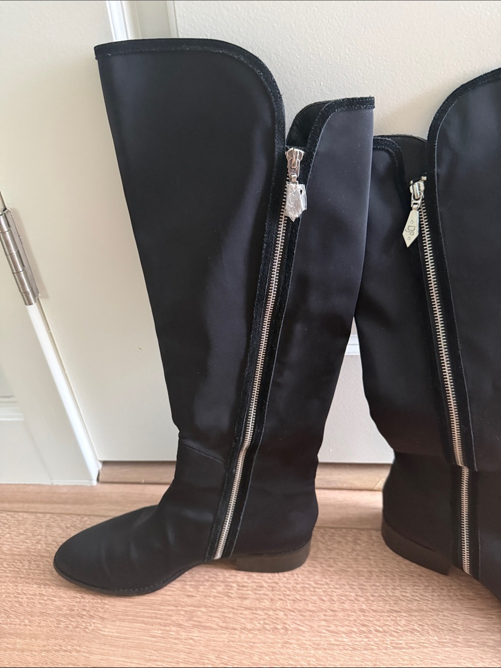 Donald J. Pliner Black Tall Heeled Boots
